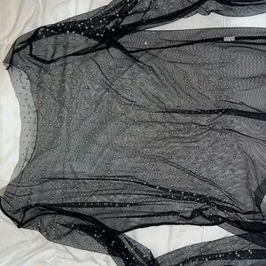 Elegant Black Sheer Blouse